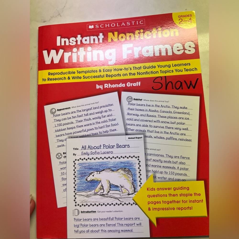 Children Resource Book: Instant Nonfiction Writing Frames